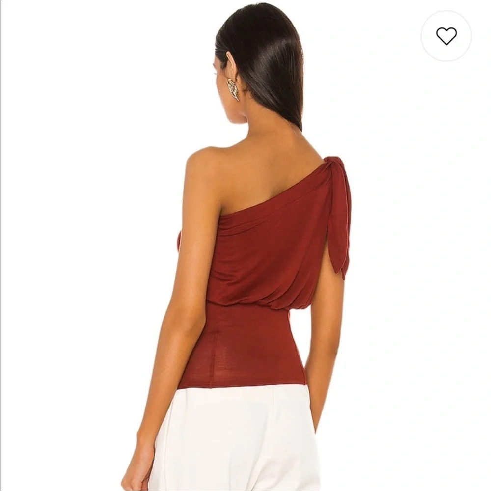 Free People One Shoulder Shindig Tank in Terracotta
